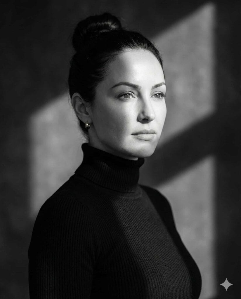 Dramatic B&W Portrait