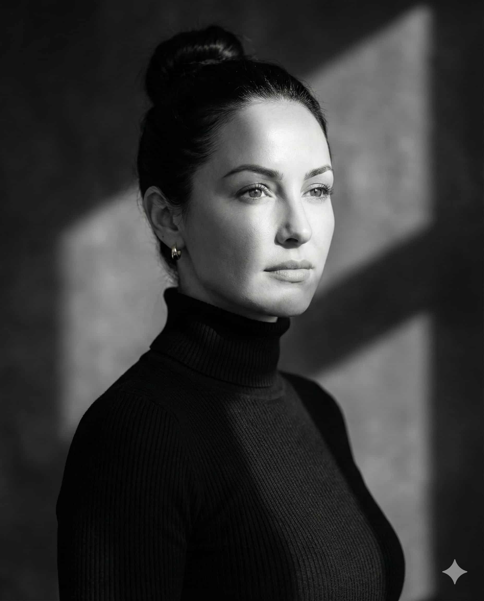 Dramatic B&W Portrait