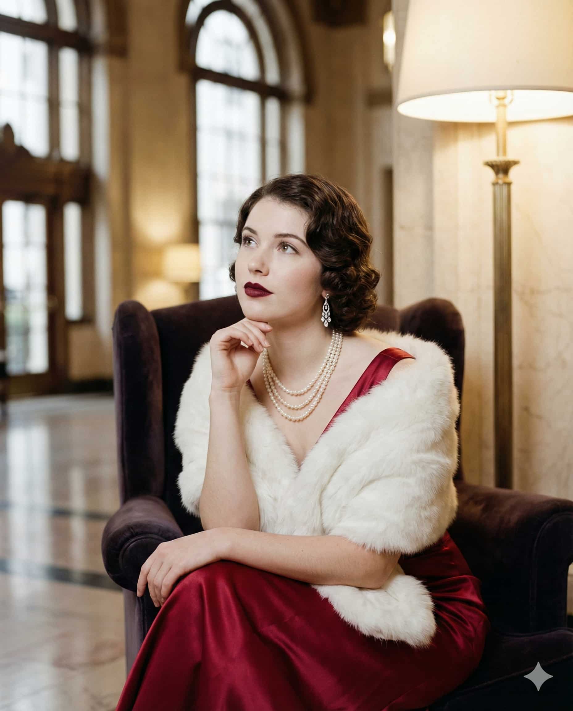 Vintage Hollywood Glamour Portrait