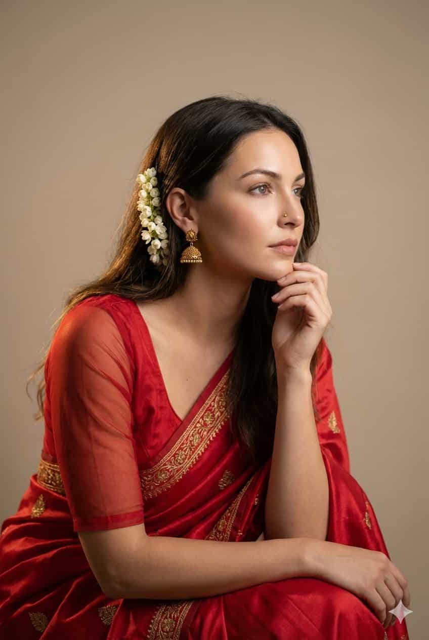 Elegant Red Saree