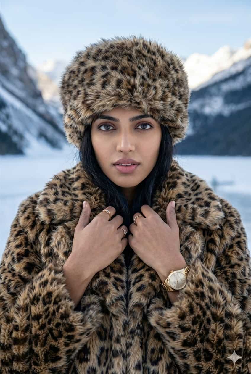 Winter Leopard Portrait