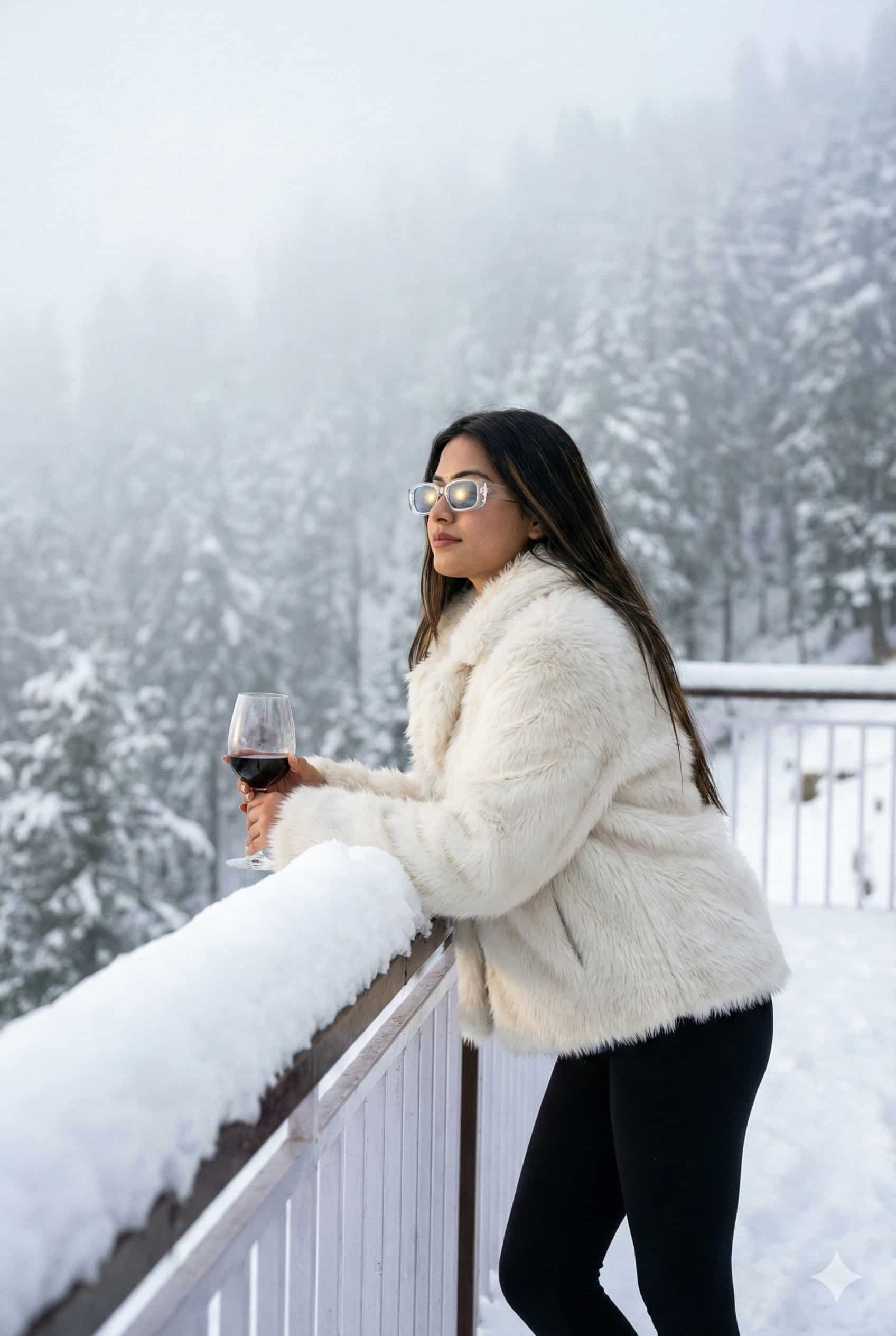 Winter Serenity on the Balcony